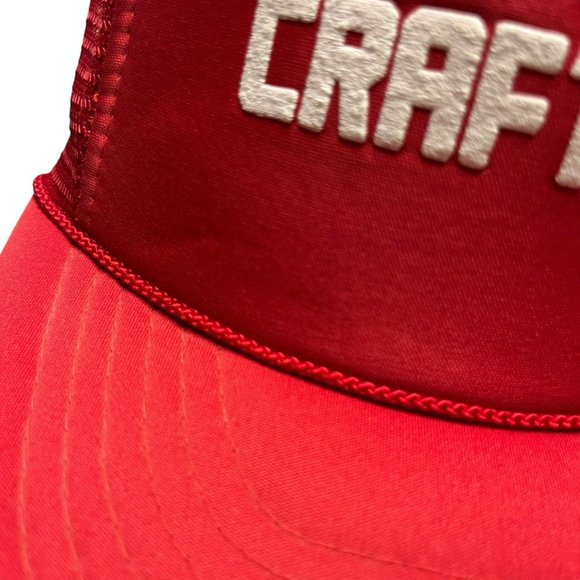 Vintage CRAFTSMAN Red Hat Baseball Foam Trucker Mesh Snapback Hat - Picture 8 of 12